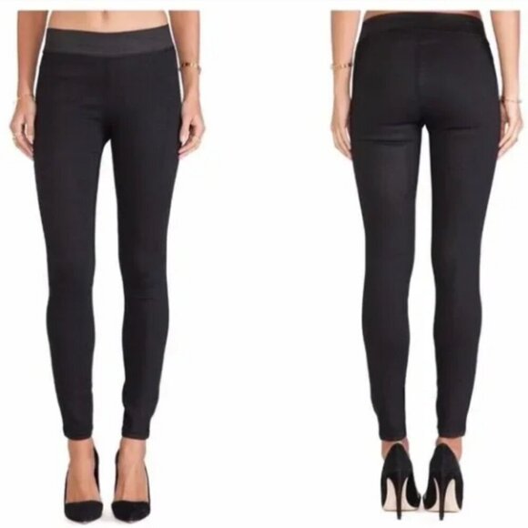 NWT Citizens of Humanity Greyson Mid Rise Black Suedette Leggings Size 26 - Picture 1 of 9